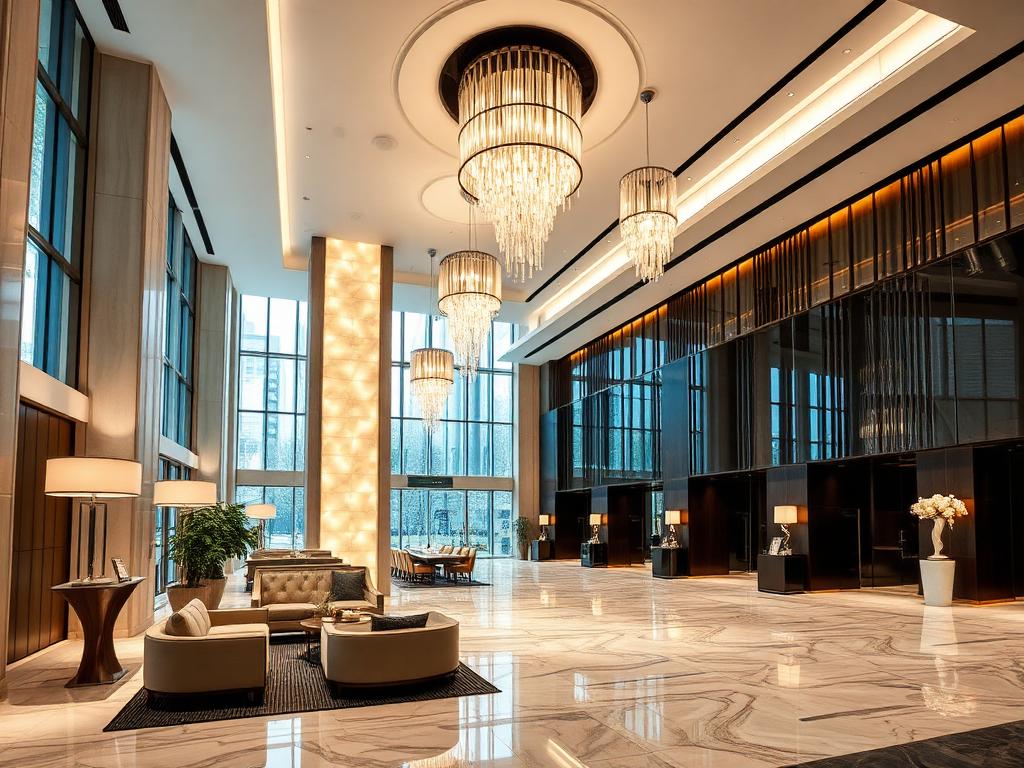 Hospitality hotel lobby